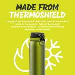 Ion8 Leak Proof 1 Litre Steel Water Bottle, Vacuum Insulated, Green Water Bottles
