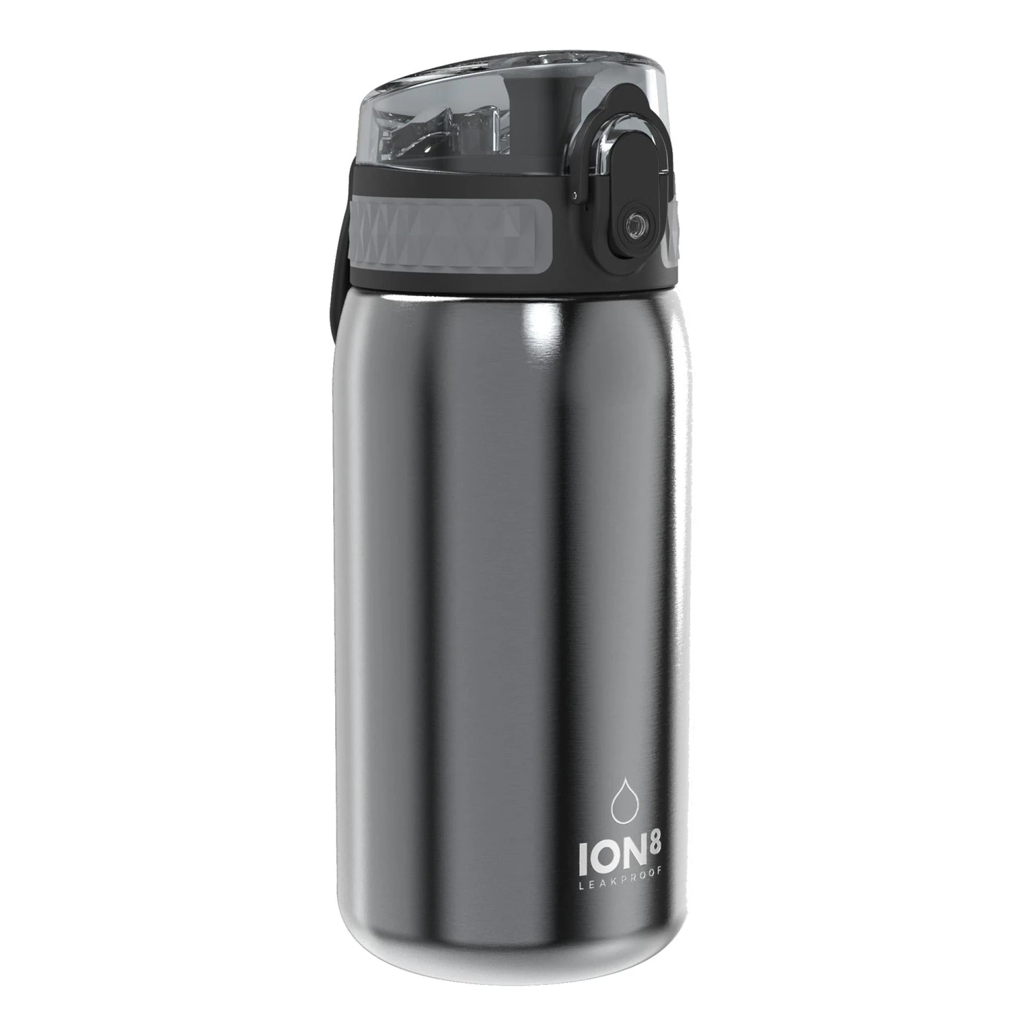 Ion8 Leak Proof Kids' Water Bottle, Stainless Steel, Grey, 400ml Water Bottles 1 Ion8 Leak Proof Kids' Water Bottle, Stainless Steel, Grey, 400ml Water Bottles