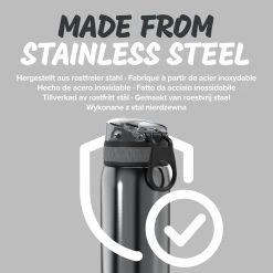 Ion8 Leak Proof Kids' Water Bottle, Stainless Steel, Grey, 400ml Water Bottles 11 Ion8 Leak Proof Kids' Water Bottle, Stainless Steel, Grey, 400ml Water Bottles