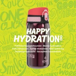 Water Bottles Ion8 Leak Proof Steel Water Bottle, Vacuum Insulated, Claret Red, 320ml