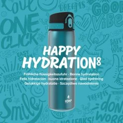 Water Bottles Ion8 Leak Proof Steel Water Bottle, Vacuum Insulated, Aqua, 500ml