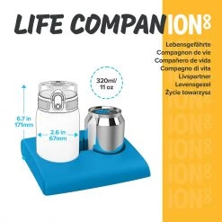 Ion8 Leak Proof Steel Water Bottle, Vacuum Insulated, African Violet, 320ml