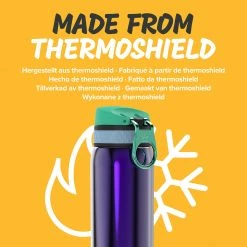 Ion8 Leak Proof Steel Water Bottle, Vacuum Insulated, African Violet, 320ml