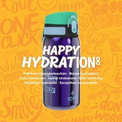 Ion8 Leak Proof Steel Water Bottle, Vacuum Insulated, African Violet, 320ml