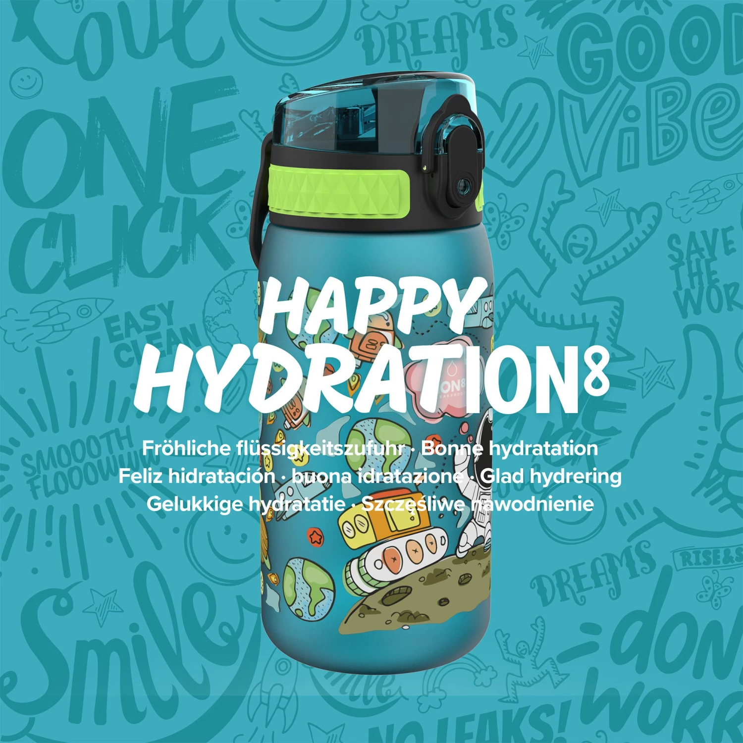 Ion8 Leak Proof Kids' Water Bottle, BPA Free, Space, 400ml Water Bottles 7 Ion8 Leak Proof Kids' Water Bottle, BPA Free, Space, 400ml Water Bottles