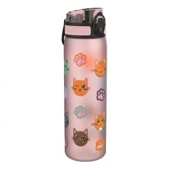 Water Bottles Ion8 Leak Proof Slim Water Bottle, BPA Free, Cats, 600ml