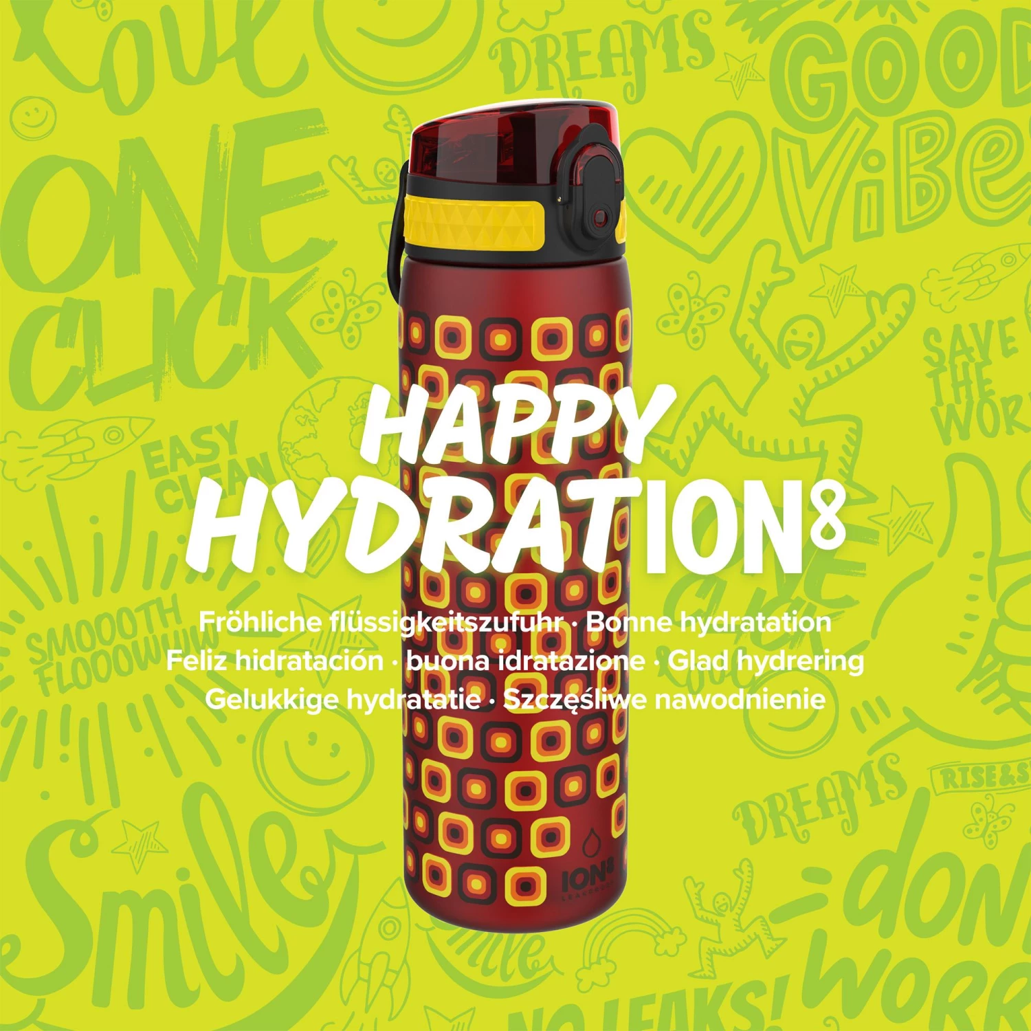 Ion8 Leak Proof Slim Water Bottle, BPA Free, Boogie, 600ml Water Bottles 7 Ion8 Leak Proof Slim Water Bottle, BPA Free, Boogie, 600ml Water Bottles