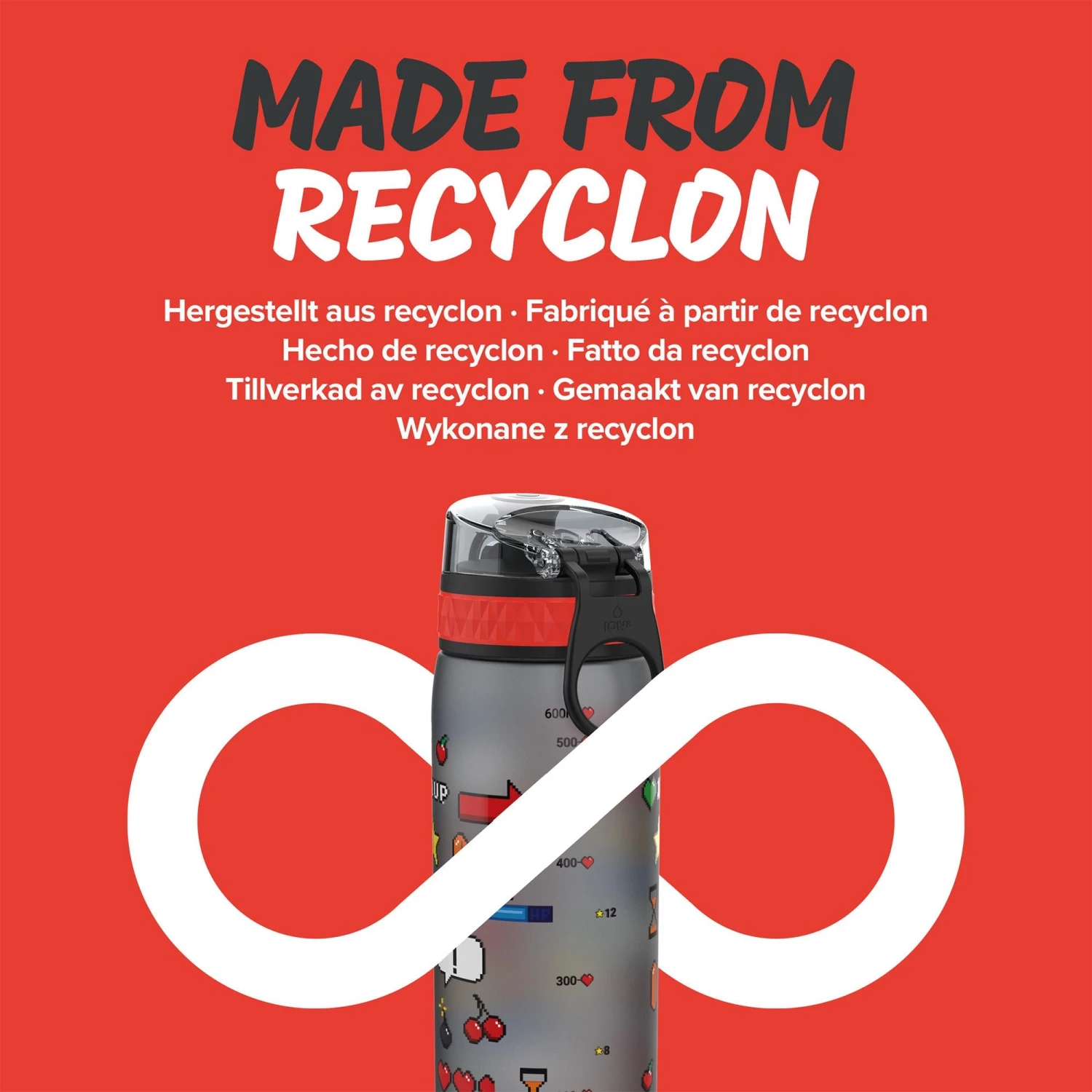 Water Bottles Ion8 Leak Proof Slim Water Bottle, BPA Free, Gamer, 600ml 5 Water Bottles Ion8 Leak Proof Slim Water Bottle, BPA Free, Gamer, 600ml