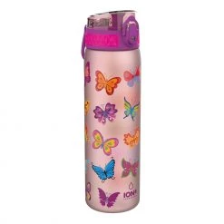 Ion8 Leak Proof Slim Water Bottle, BPA Free, Butterfly, 600ml