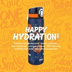 Water Bottles Ion8 Leak Proof Slim Water Bottle, BPA Free, Cat Astronaut, 600ml