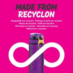 Ion8 Leak Proof Slim Water Bottle, BPA Free, Yoga Cats, 600ml Water Bottles