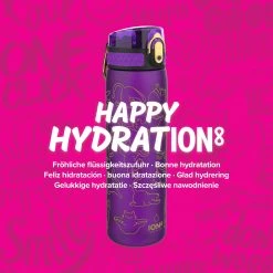 Ion8 Leak Proof Slim Water Bottle, BPA Free, Yoga Cats, 600ml Water Bottles