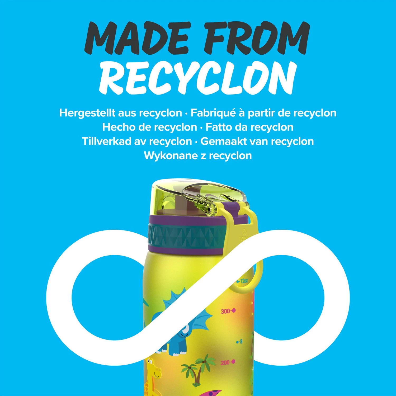 Ion8 Leak Proof Kids' Water Bottle, BPA Free, Dinosaur, 400ml Water Bottles 5 Ion8 Leak Proof Kids' Water Bottle, BPA Free, Dinosaur, 400ml Water Bottles