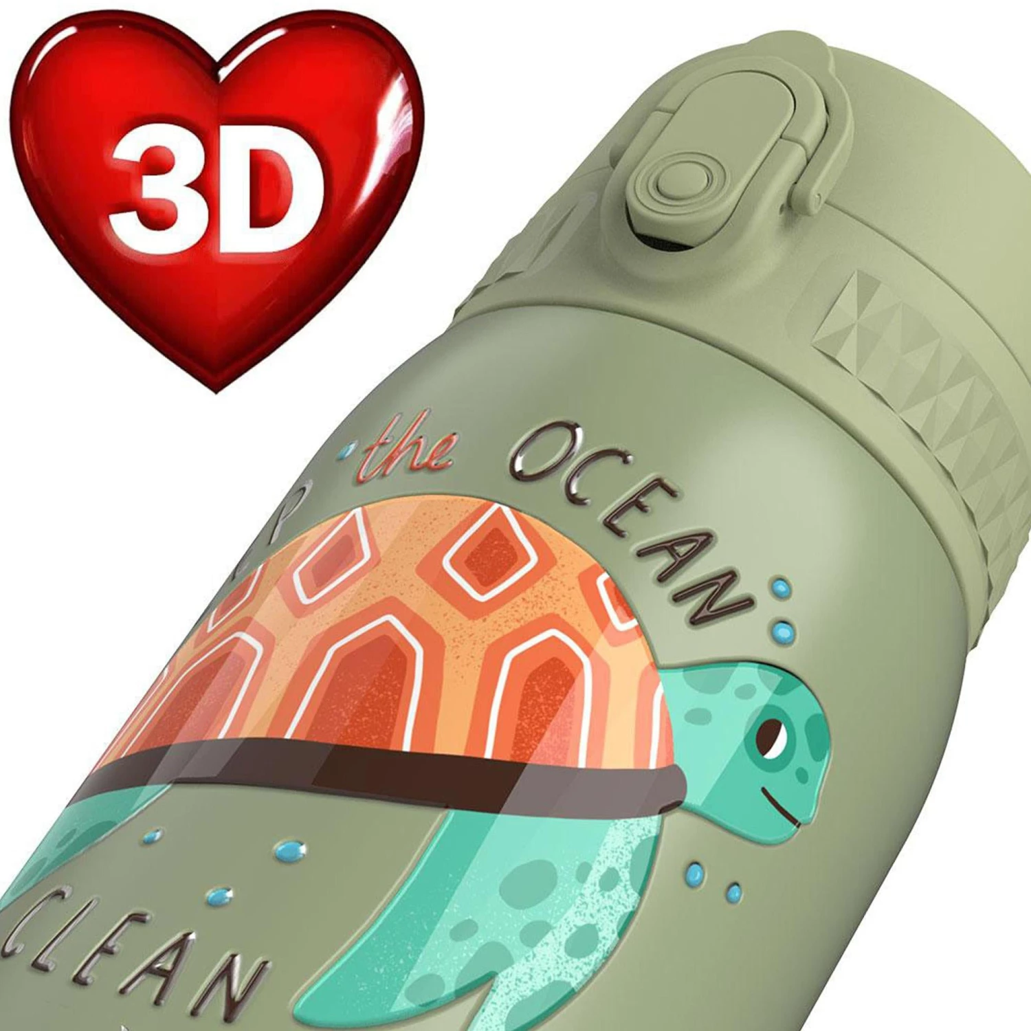 Water Bottles Ion8 Leak Proof Kids' Water Bottle, Vacuum Insulated Steel, 320ml (11oz), Ocean Turtle 2 Water Bottles Ion8 Leak Proof Kids' Water Bottle, Vacuum Insulated Steel, 320ml (11oz), Ocean Turtle