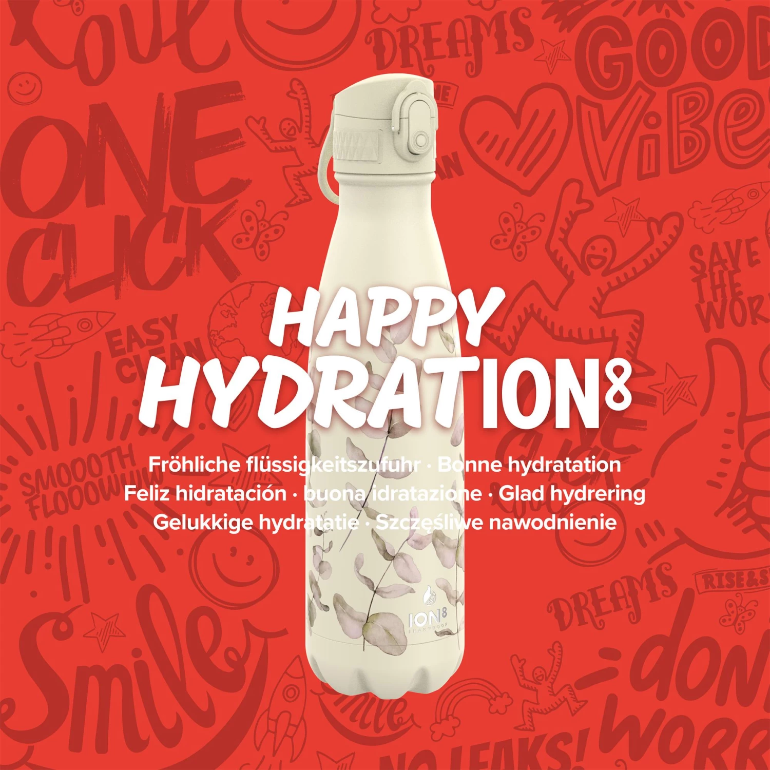 Ion8 Leak Proof Vacuum Insulated Stainless Steel Water Bottle, 500ml (17oz), Magnolia Floral 7 Ion8 Leak Proof Vacuum Insulated Stainless Steel Water Bottle, 500ml (17oz), Magnolia Floral