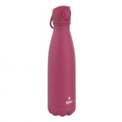 Ion8 Leak Proof Vacuum Insulated Stainless Steel Water Bottle, 500ml (17oz), Rouge Pink Water Bottles