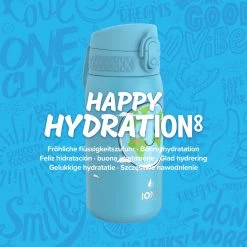 Water Bottles Ion8 Leak Proof Kids' Water Bottle, Vacuum Insulated Steel, 320ml (11oz), Happy Earth
