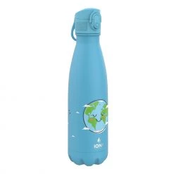 Ion8 Leak Proof Vacuum Insulated Stainless Steel Water Bottle, 500ml (17oz), Happy Earth