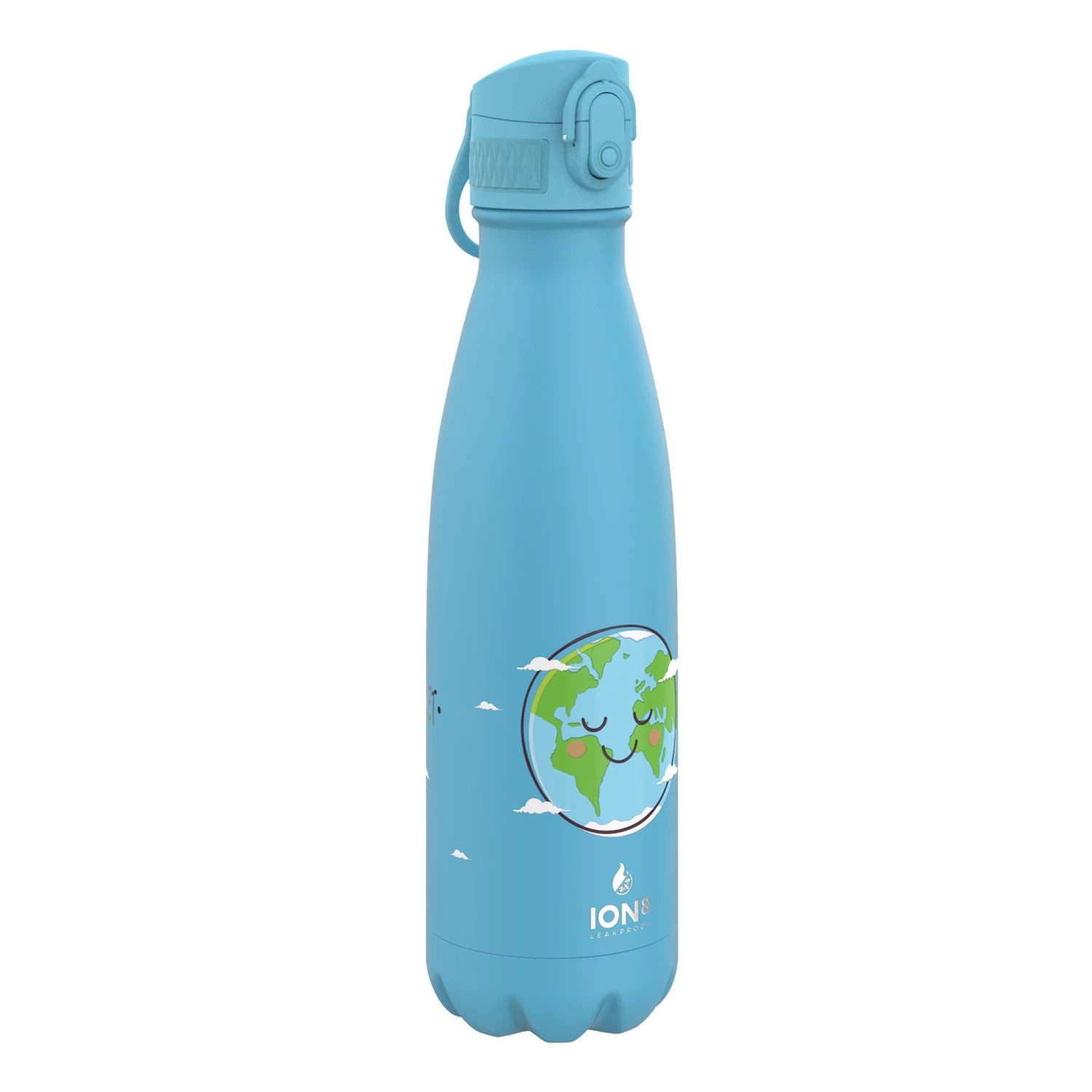 Ion8 Leak Proof Vacuum Insulated Stainless Steel Water Bottle, 500ml (17oz), Happy Earth 1 Ion8 Leak Proof Vacuum Insulated Stainless Steel Water Bottle, 500ml (17oz), Happy Earth