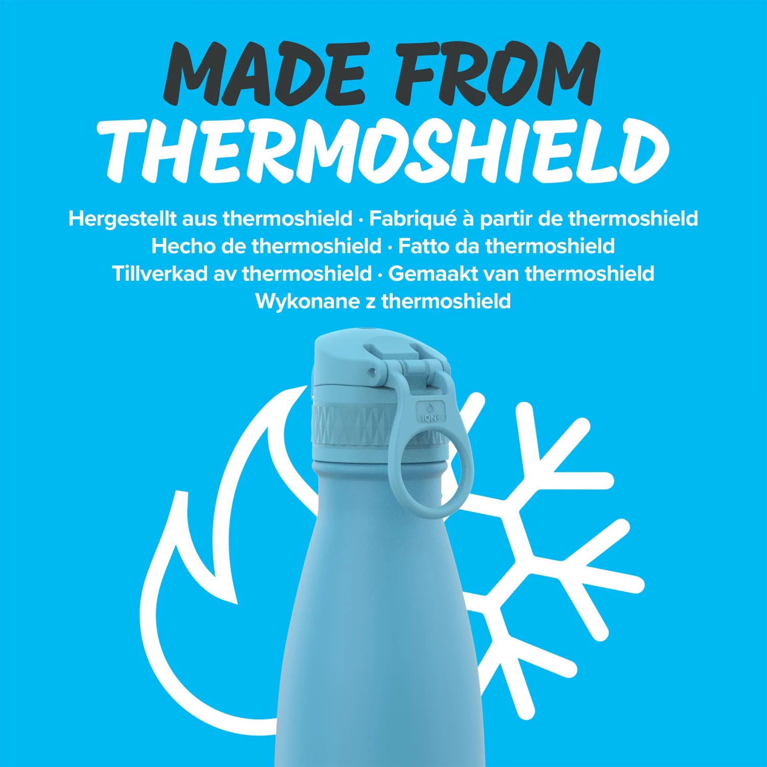 Ion8 Leak Proof Vacuum Insulated Stainless Steel Water Bottle, 500ml (17oz), Happy Earth 5 Ion8 Leak Proof Vacuum Insulated Stainless Steel Water Bottle, 500ml (17oz), Happy Earth