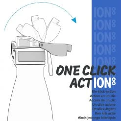 Ion8 Leak Proof Vacuum Insulated Stainless Steel Water Bottle, 500ml (17oz), Funny Fish