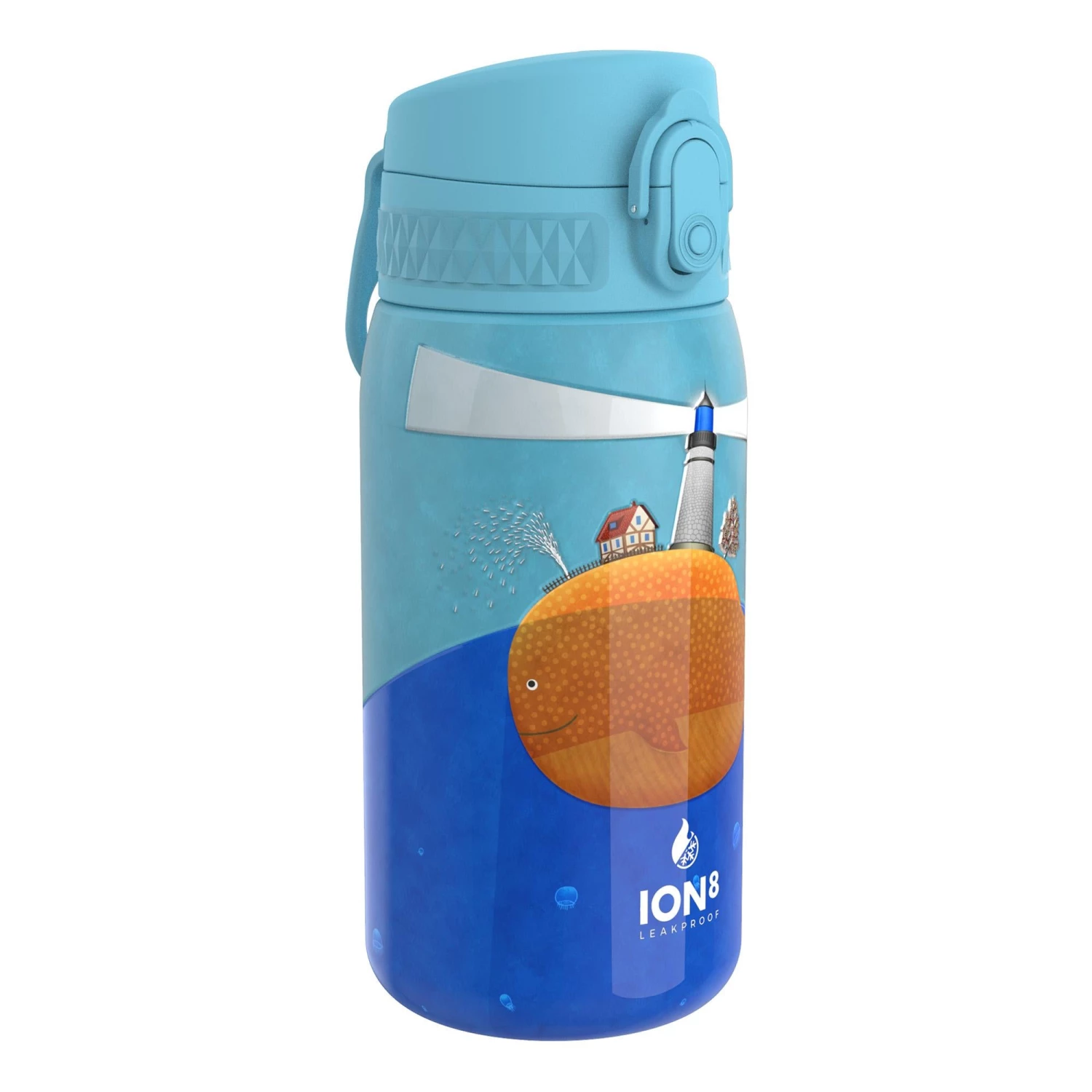 Water Bottles Ion8 Leak Proof Kids' Water Bottle, Vacuum Insulated Steel, 320ml (11oz), Whale Lighthouse 1 Water Bottles Ion8 Leak Proof Kids' Water Bottle, Vacuum Insulated Steel, 320ml (11oz), Whale Lighthouse
