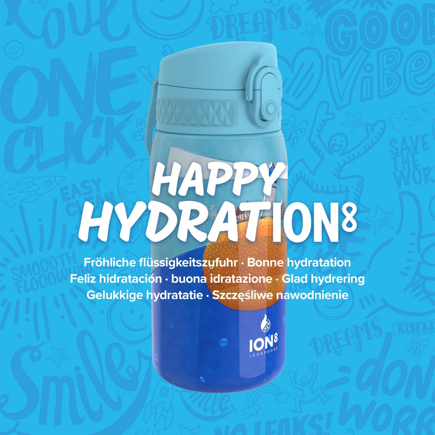 Water Bottles Ion8 Leak Proof Kids' Water Bottle, Vacuum Insulated Steel, 320ml (11oz), Whale Lighthouse 8 Water Bottles Ion8 Leak Proof Kids' Water Bottle, Vacuum Insulated Steel, 320ml (11oz), Whale Lighthouse