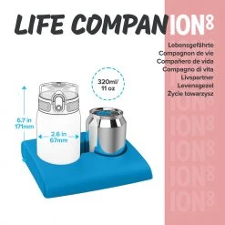 Ion8 Leak Proof Kids' Water Bottle, Vacuum Insulated Steel, 320ml (11oz), Zero Waste