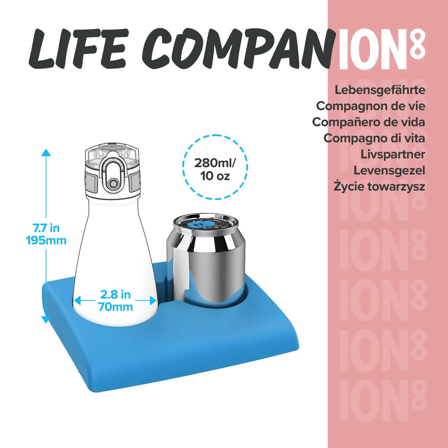 Ion8 Leak Proof Water Bottle, Vacuum Insulated Stainless Steel, 280ml (10oz), Rose Floral 4 Ion8 Leak Proof Water Bottle, Vacuum Insulated Stainless Steel, 280ml (10oz), Rose Floral