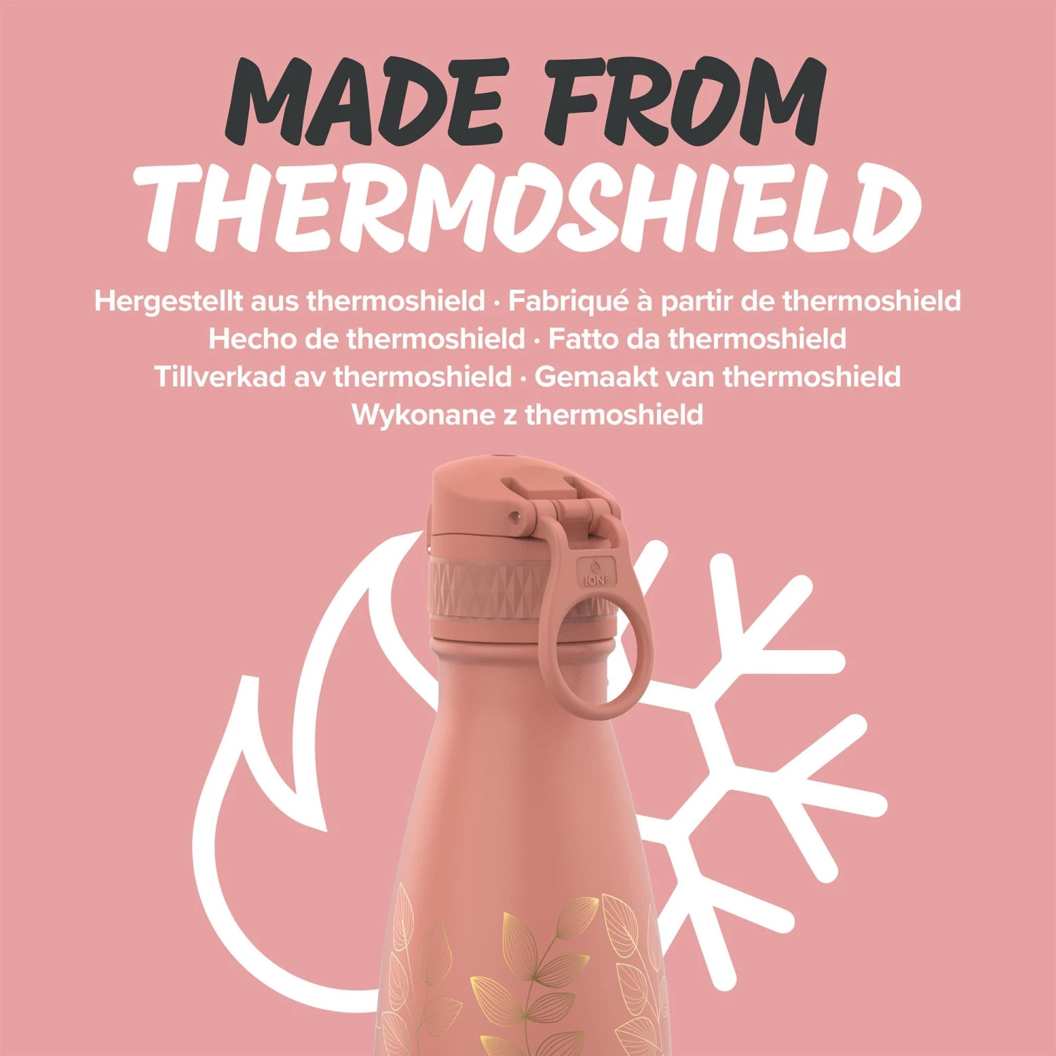 Ion8 Leak Proof Water Bottle, Vacuum Insulated Stainless Steel, 280ml (10oz), Rose Floral 5 Ion8 Leak Proof Water Bottle, Vacuum Insulated Stainless Steel, 280ml (10oz), Rose Floral