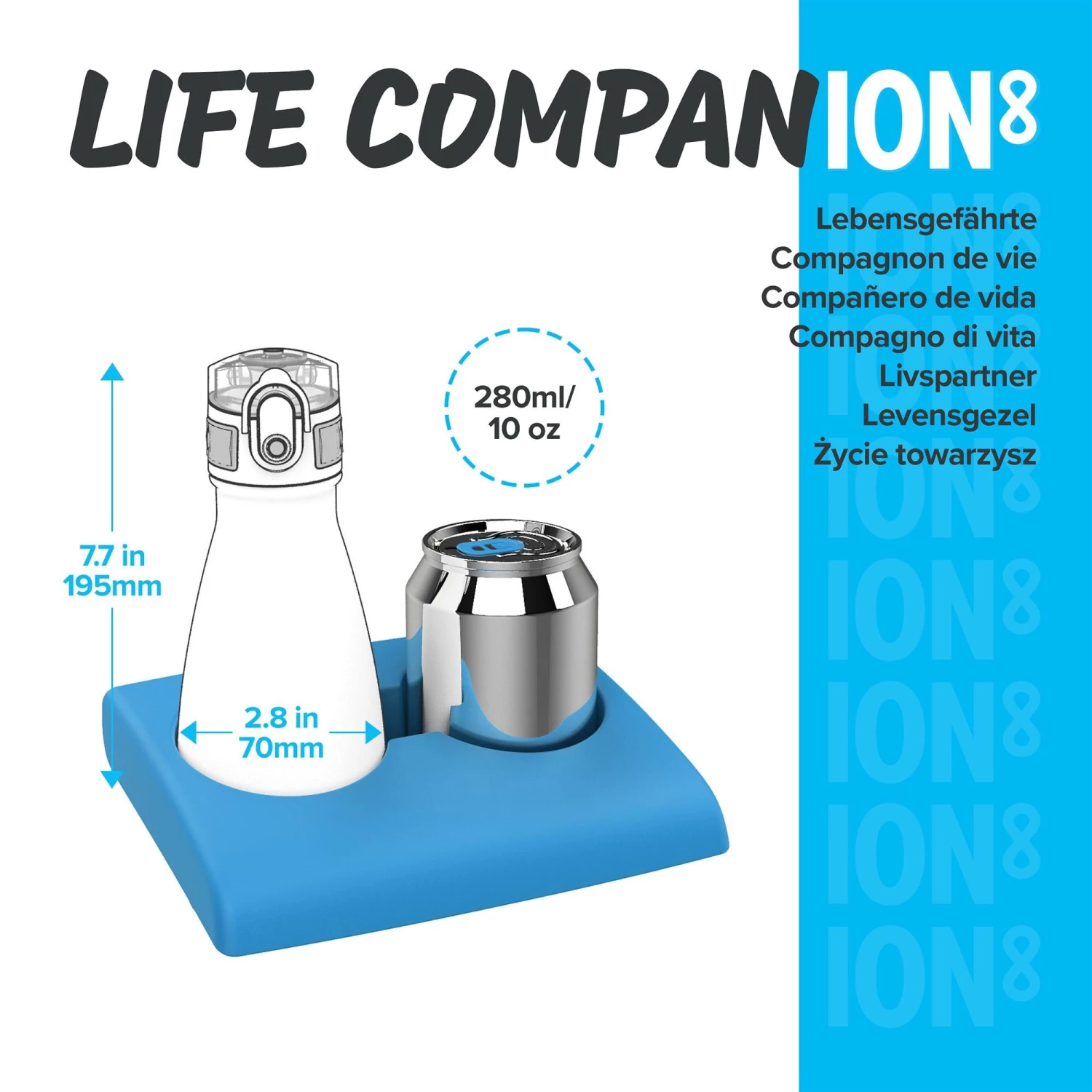 Water Bottles Ion8 Leak Proof Water Bottle, Vacuum Insulated Stainless Steel, 280ml (10oz), Our Planet 4 Water Bottles Ion8 Leak Proof Water Bottle, Vacuum Insulated Stainless Steel, 280ml (10oz), Our Planet