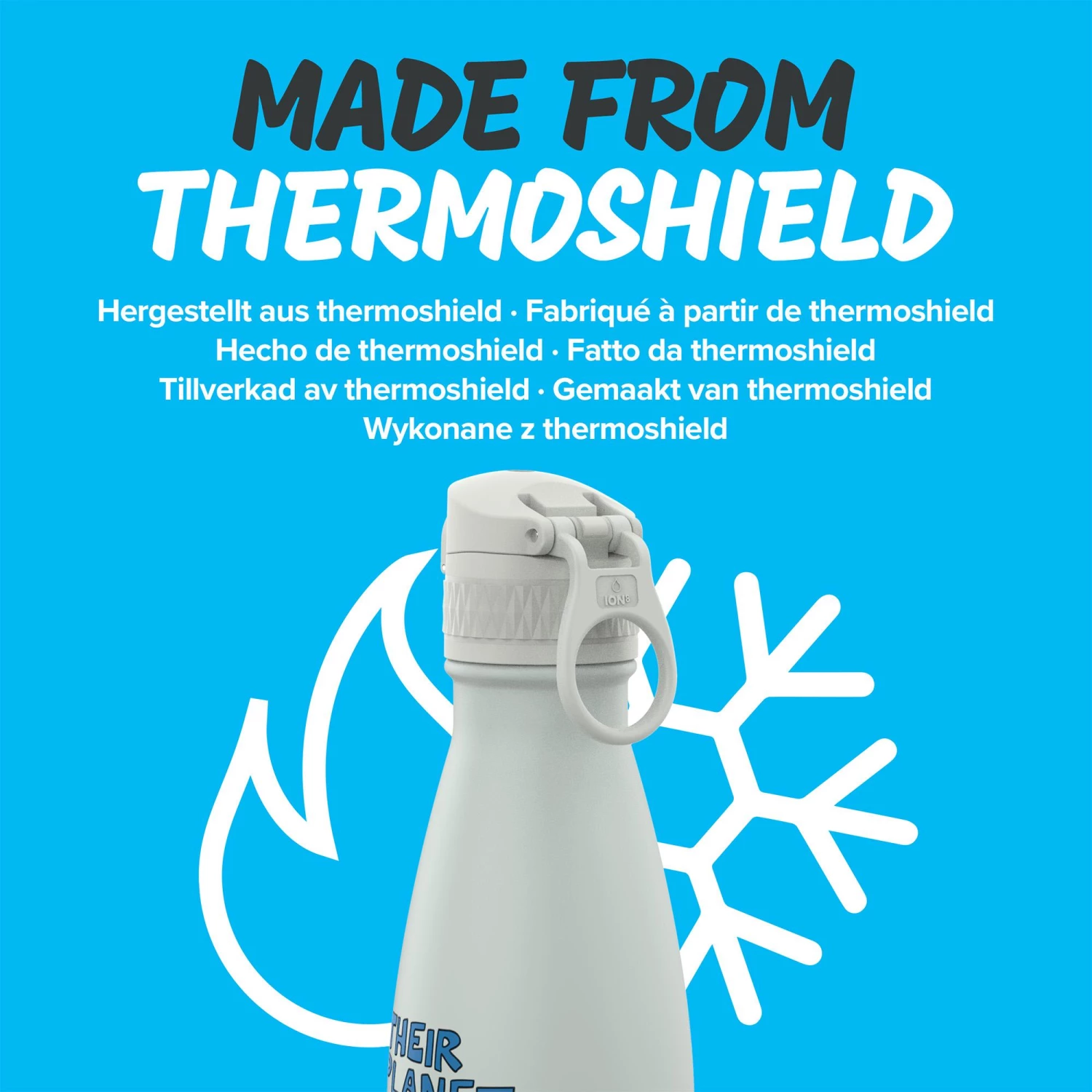 Water Bottles Ion8 Leak Proof Water Bottle, Vacuum Insulated Stainless Steel, 280ml (10oz), Our Planet 5 Water Bottles Ion8 Leak Proof Water Bottle, Vacuum Insulated Stainless Steel, 280ml (10oz), Our Planet