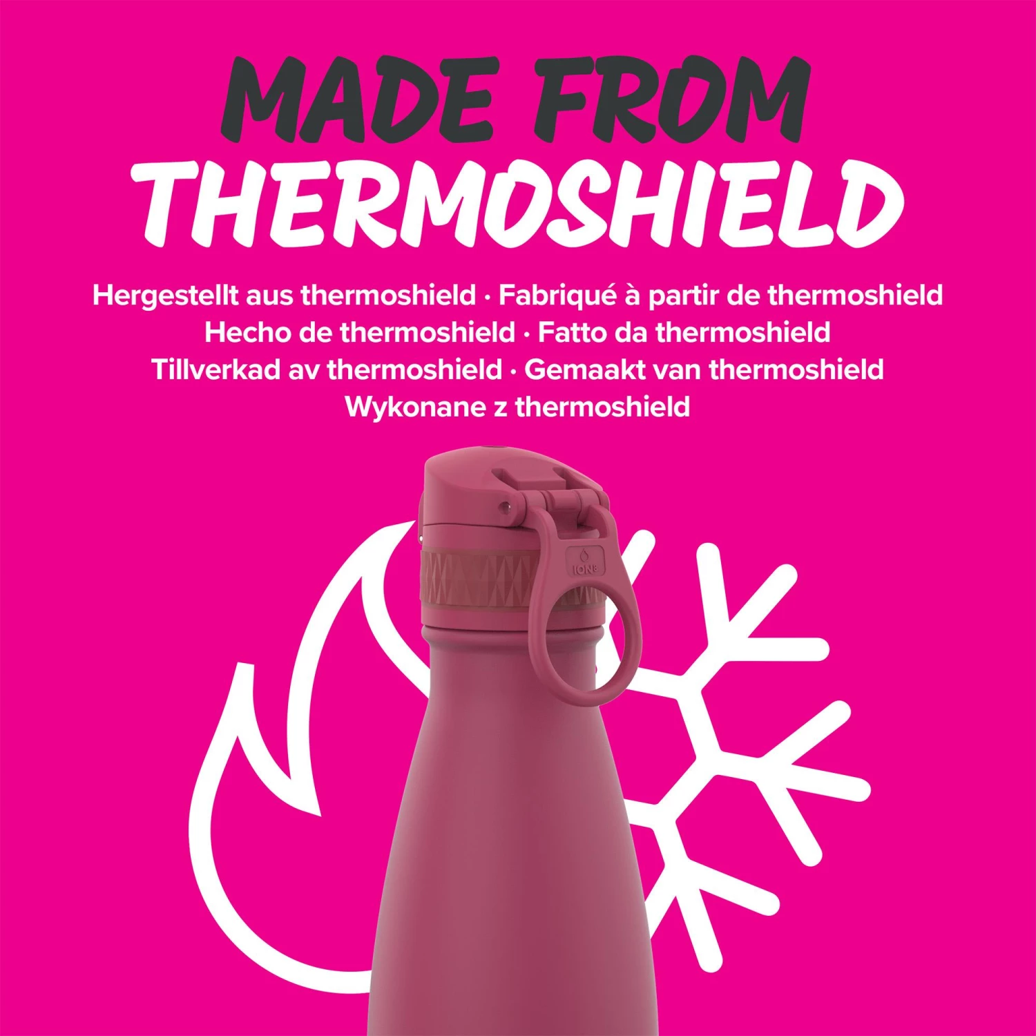 Water Bottles Ion8 Leak Proof Water Bottle, Vacuum Insulated Stainless Steel, 280ml (10oz), Rouge Pink 5 Water Bottles Ion8 Leak Proof Water Bottle, Vacuum Insulated Stainless Steel, 280ml (10oz), Rouge Pink