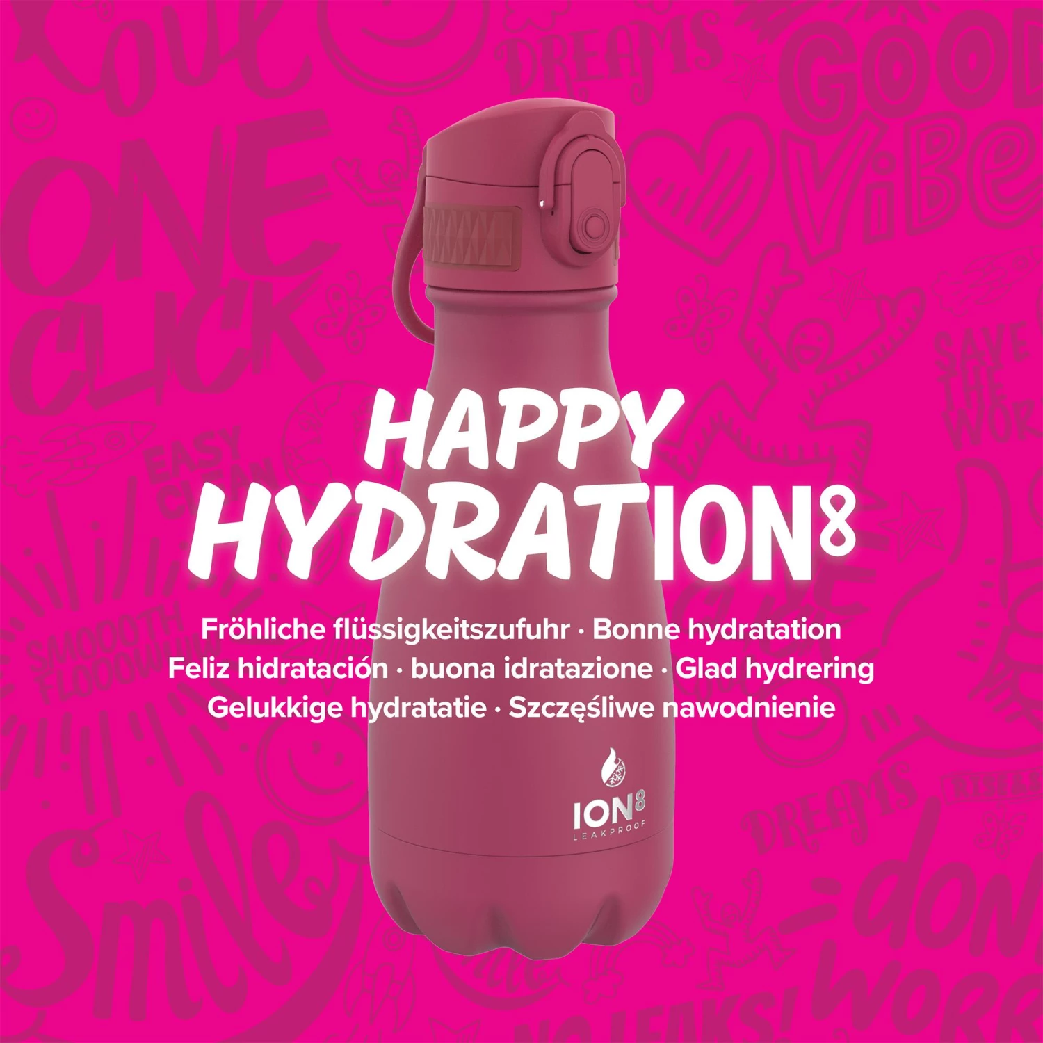 Water Bottles Ion8 Leak Proof Water Bottle, Vacuum Insulated Stainless Steel, 280ml (10oz), Rouge Pink 7 Water Bottles Ion8 Leak Proof Water Bottle, Vacuum Insulated Stainless Steel, 280ml (10oz), Rouge Pink