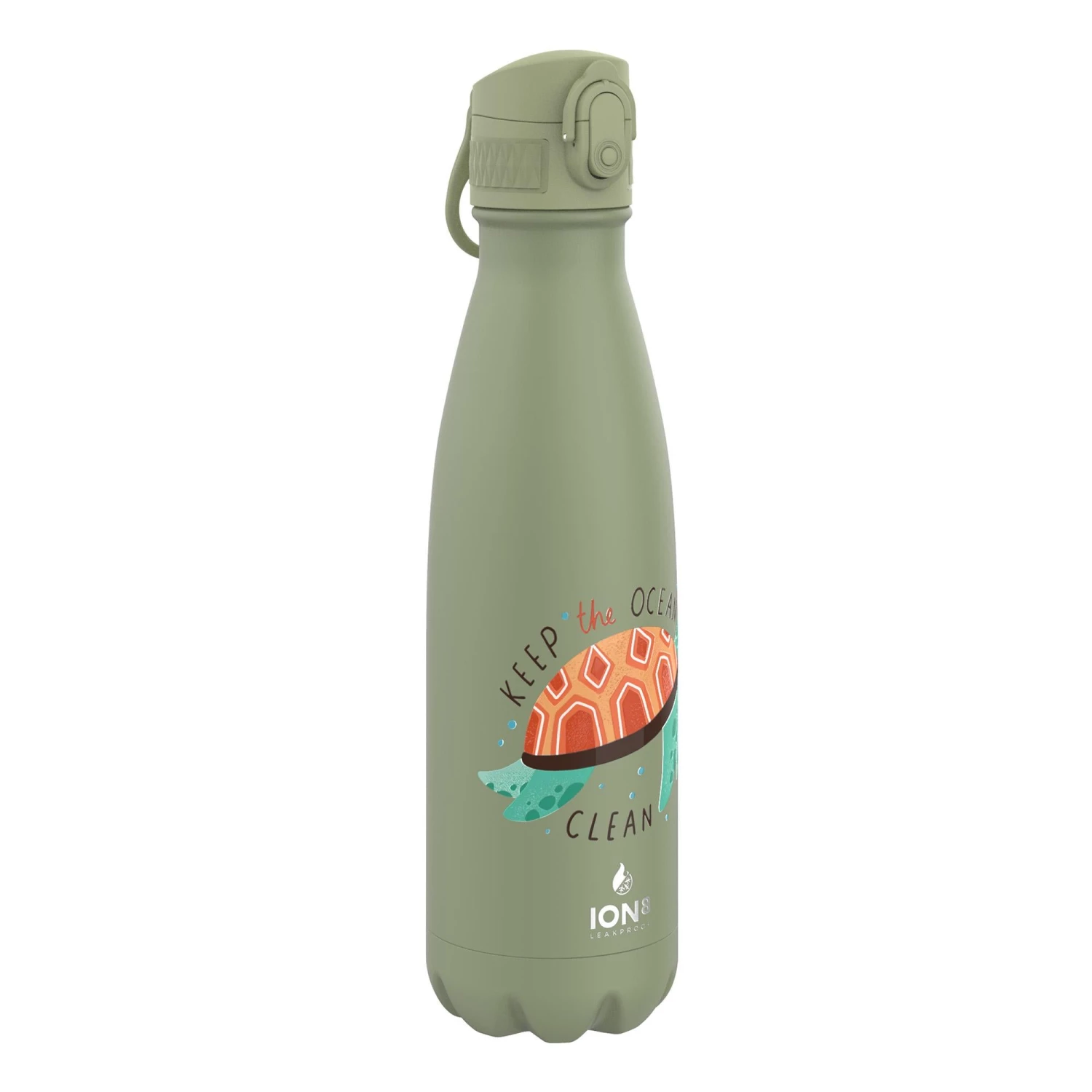 Ion8 Leak Proof Vacuum Insulated Stainless Steel Water Bottle, 500ml (17oz), Ocean Turtle 1 Ion8 Leak Proof Vacuum Insulated Stainless Steel Water Bottle, 500ml (17oz), Ocean Turtle