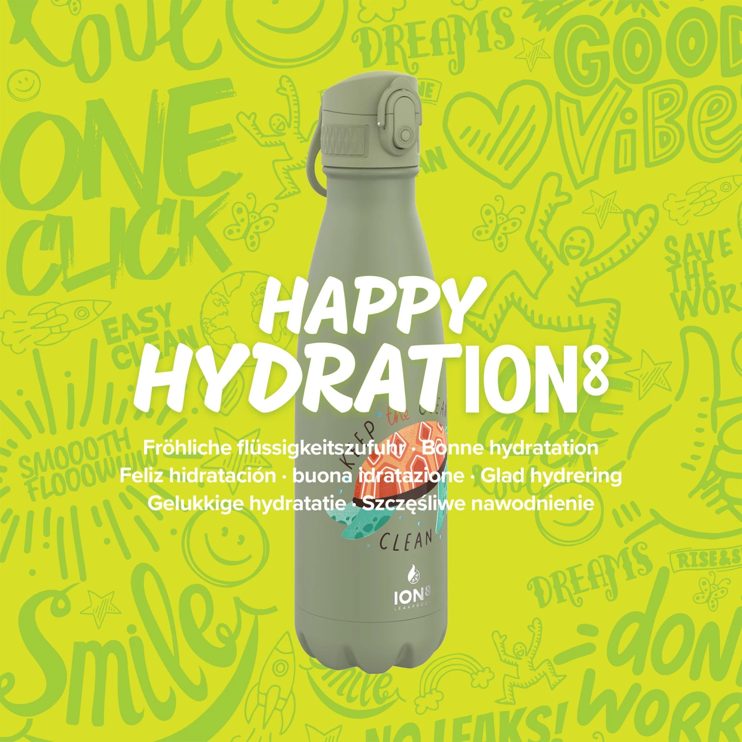 Ion8 Leak Proof Vacuum Insulated Stainless Steel Water Bottle, 500ml (17oz), Ocean Turtle 7 Ion8 Leak Proof Vacuum Insulated Stainless Steel Water Bottle, 500ml (17oz), Ocean Turtle