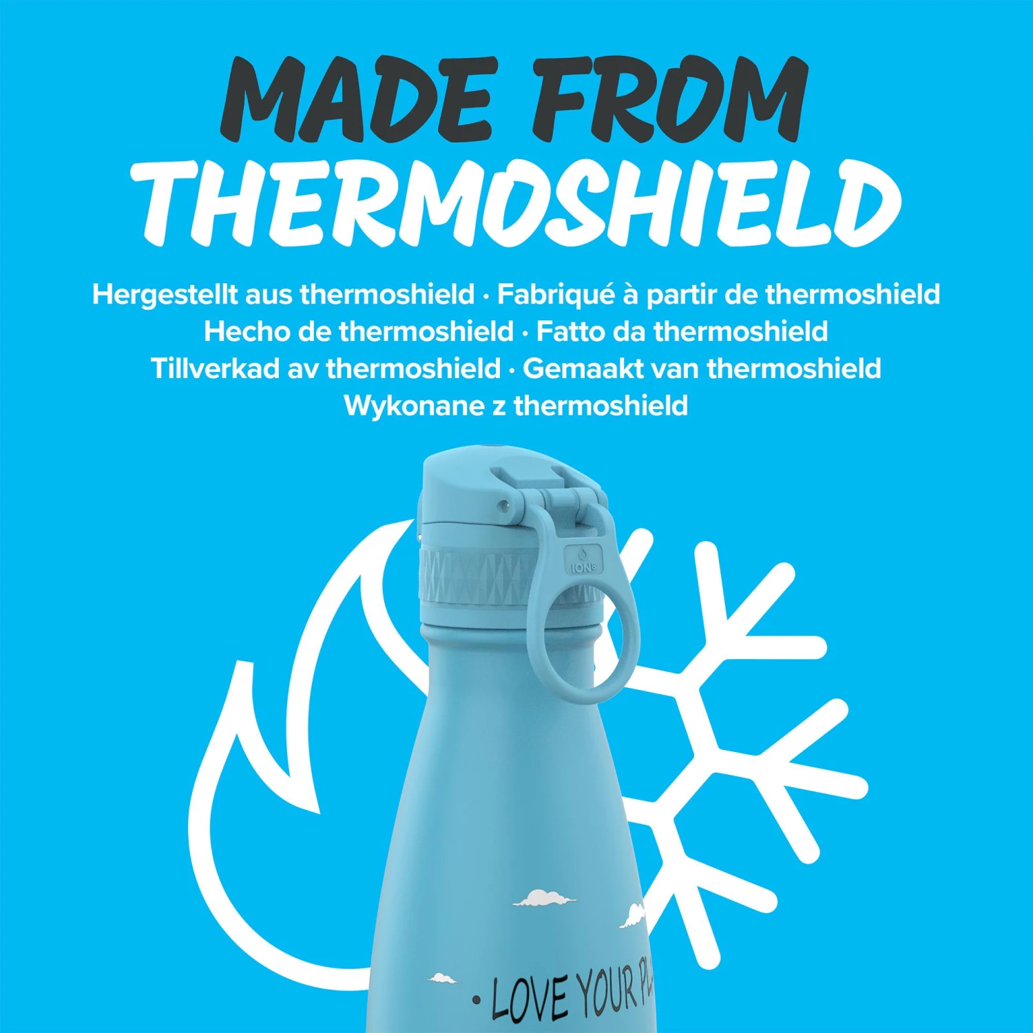 Ion8 Leak Proof Water Bottle, Vacuum Insulated Stainless Steel, 280ml (10oz), Happy Earth 5 Ion8 Leak Proof Water Bottle, Vacuum Insulated Stainless Steel, 280ml (10oz), Happy Earth