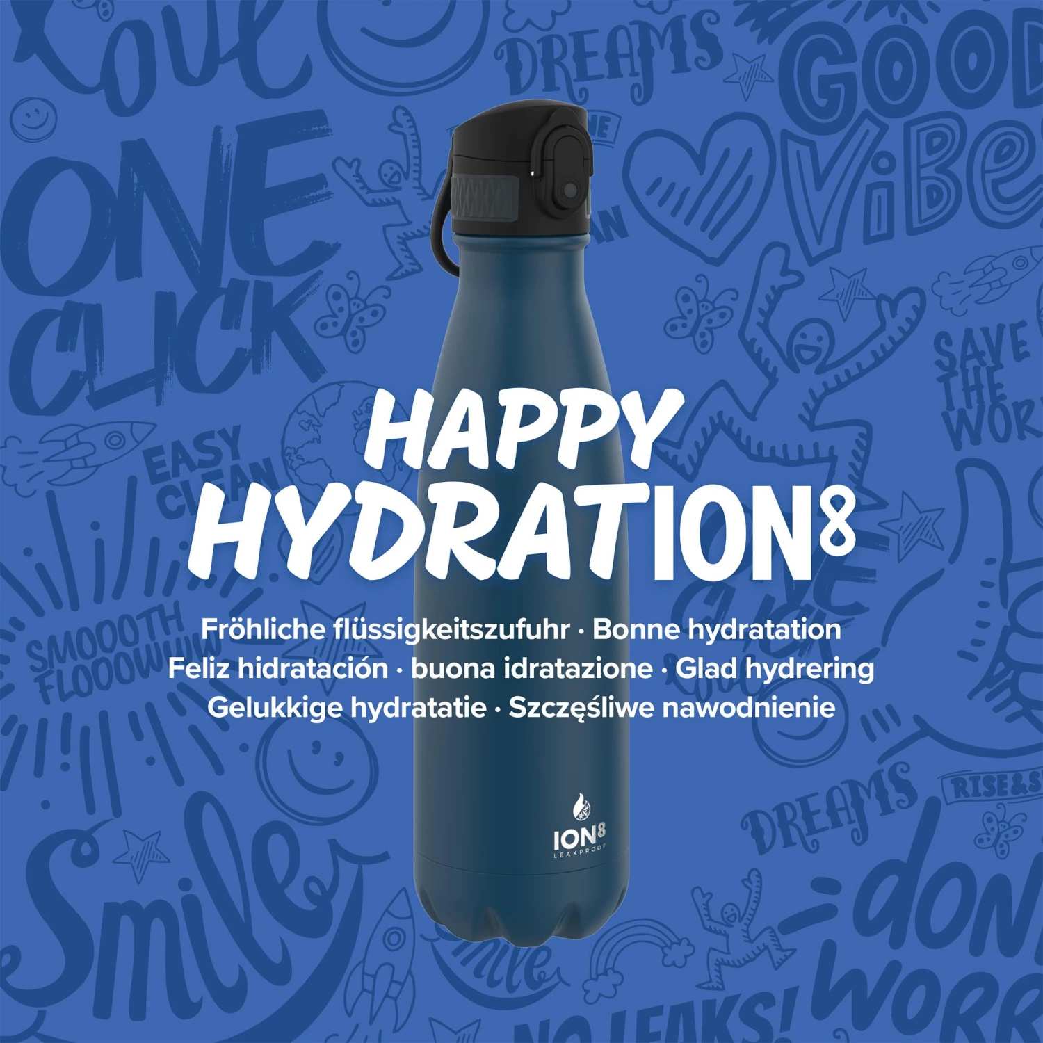 Ion8 Leak Proof Vacuum Insulated Stainless Steel Water Bottle, 500ml (17oz), Navy Water Bottles 7 Ion8 Leak Proof Vacuum Insulated Stainless Steel Water Bottle, 500ml (17oz), Navy Water Bottles