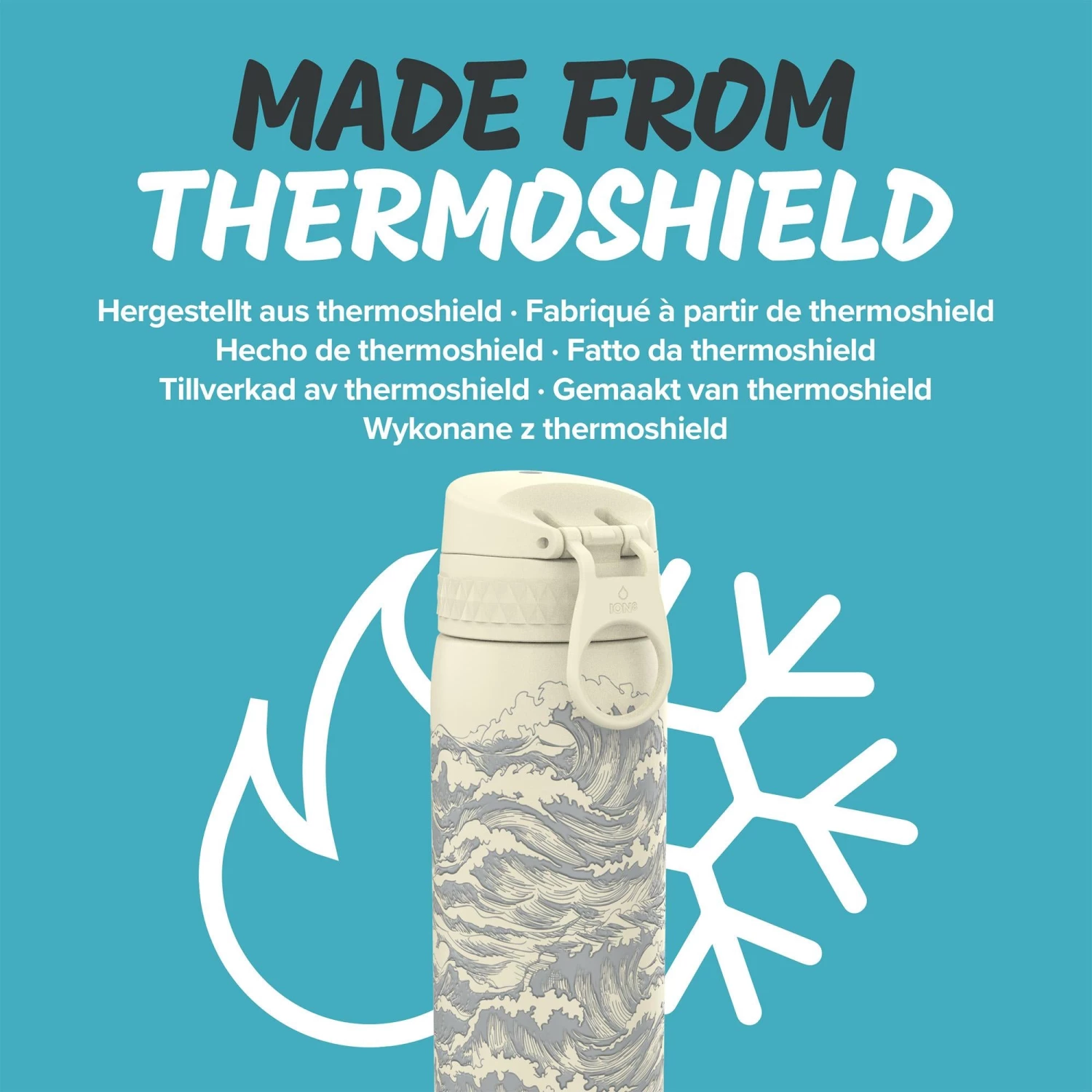 Ion8 Leak Proof Slim Water Bottle, Vacuum Insulated Steel, 500ml (17oz), Magnolia Kanagawa Water Bottles 6 Ion8 Leak Proof Slim Water Bottle, Vacuum Insulated Steel, 500ml (17oz), Magnolia Kanagawa Water Bottles