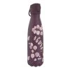 Ion8 Leak Proof Vacuum Insulated Stainless Steel Water Bottle, 500ml (17oz), Wine Floral
