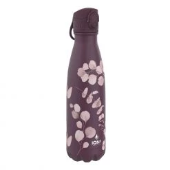 Ion8 Leak Proof Vacuum Insulated Stainless Steel Water Bottle, 500ml (17oz), Wine Floral