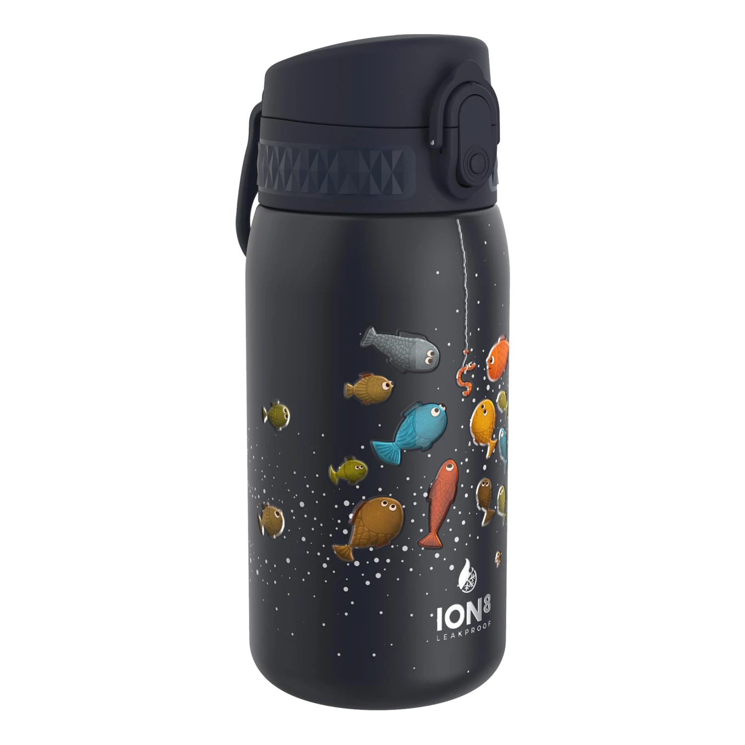 Ion8 Leak Proof Kids' Water Bottle, Vacuum Insulated Steel, 320ml (11oz), Funny Fish Water Bottles 1 Ion8 Leak Proof Kids' Water Bottle, Vacuum Insulated Steel, 320ml (11oz), Funny Fish Water Bottles