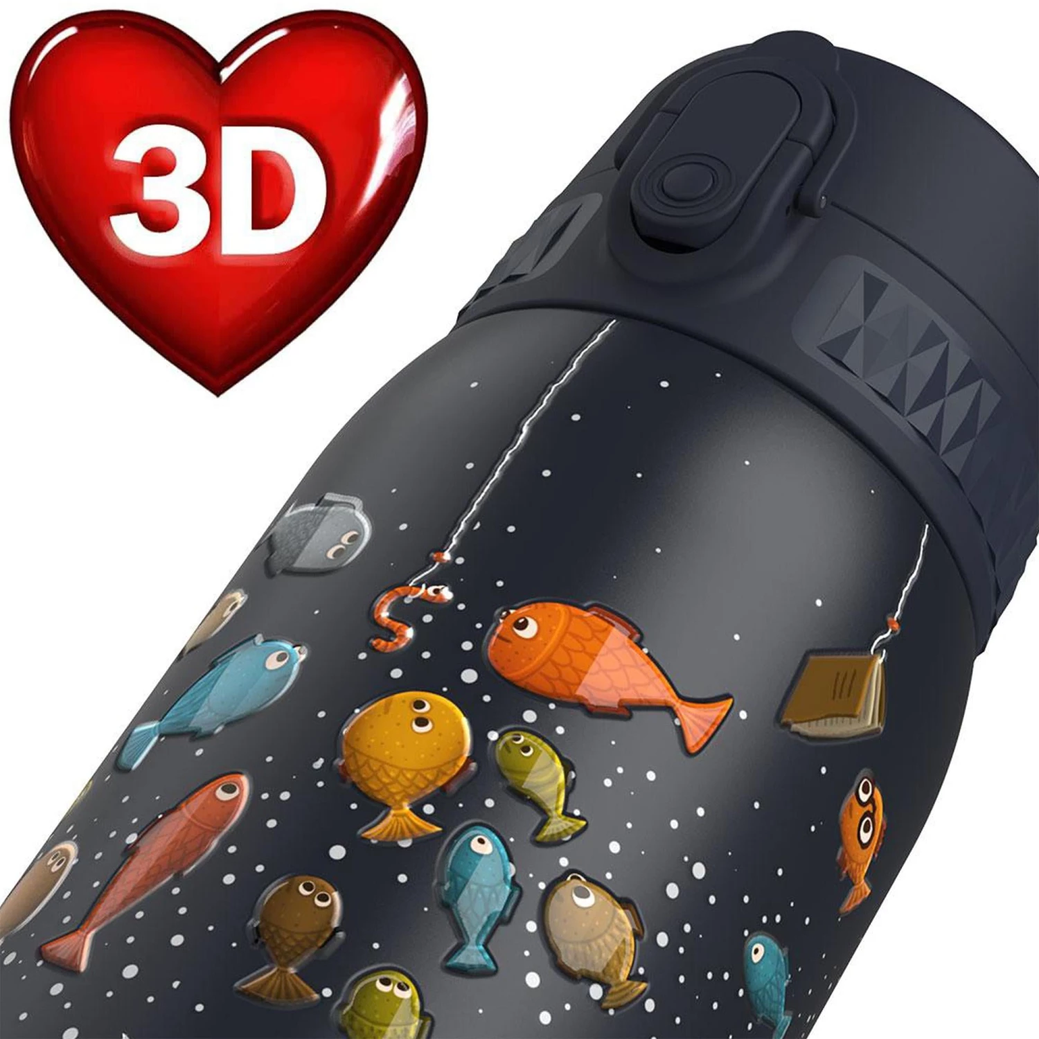 Ion8 Leak Proof Kids' Water Bottle, Vacuum Insulated Steel, 320ml (11oz), Funny Fish Water Bottles 2 Ion8 Leak Proof Kids' Water Bottle, Vacuum Insulated Steel, 320ml (11oz), Funny Fish Water Bottles