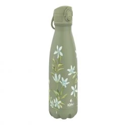 Ion8 Leak Proof Vacuum Insulated Stainless Steel Water Bottle, 500ml (17oz), Lily Pad Floral Water Bottles