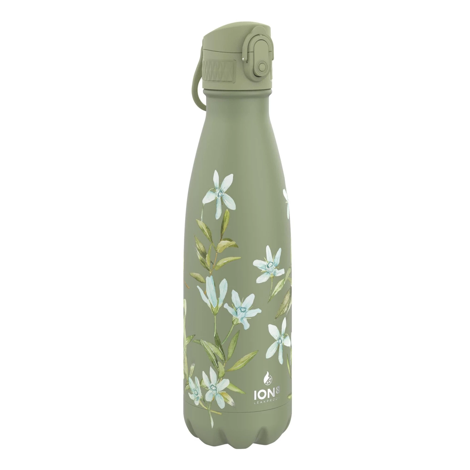Ion8 Leak Proof Vacuum Insulated Stainless Steel Water Bottle, 500ml (17oz), Lily Pad Floral Water Bottles 1 Ion8 Leak Proof Vacuum Insulated Stainless Steel Water Bottle, 500ml (17oz), Lily Pad Floral Water Bottles