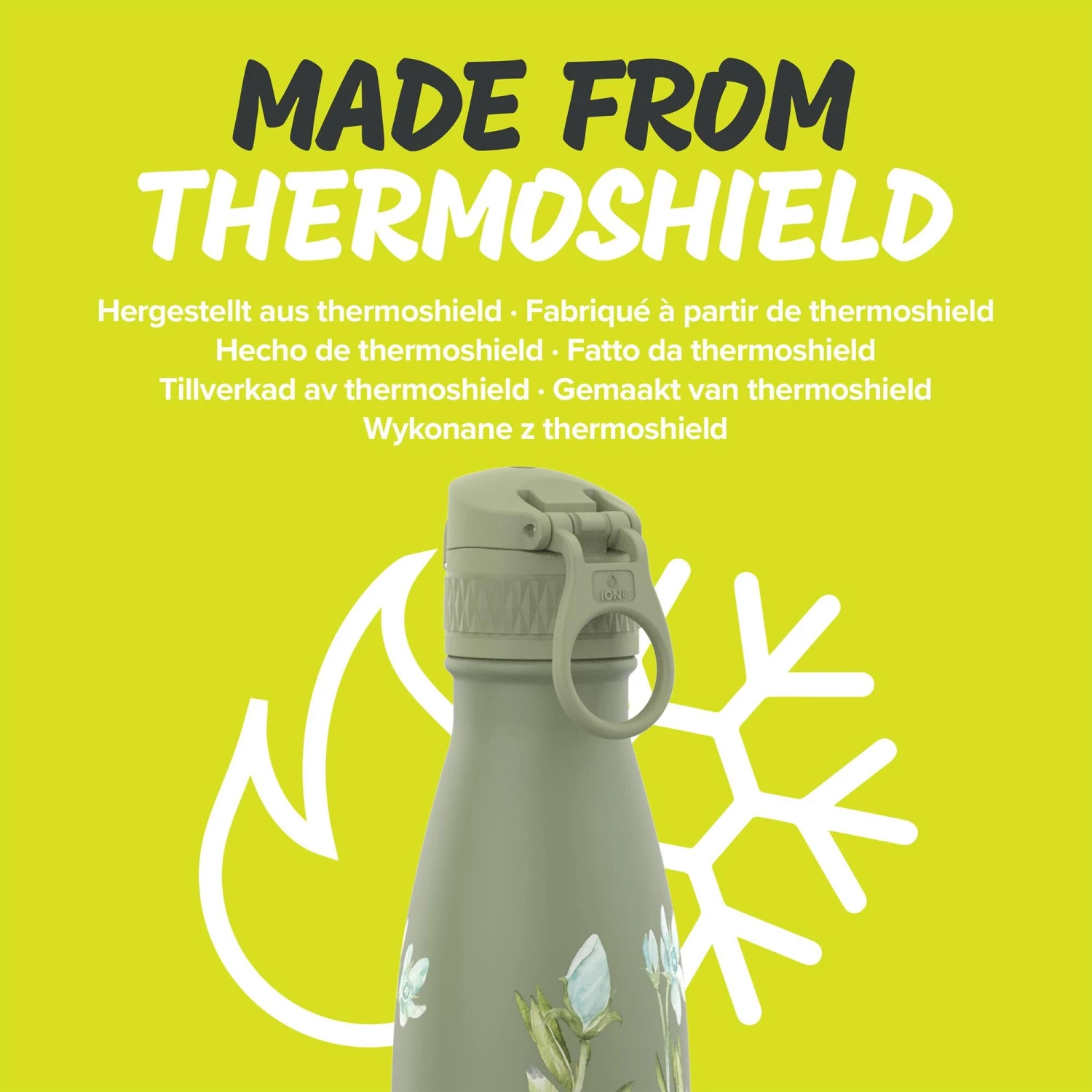 Ion8 Leak Proof Vacuum Insulated Stainless Steel Water Bottle, 500ml (17oz), Lily Pad Floral Water Bottles 5 Ion8 Leak Proof Vacuum Insulated Stainless Steel Water Bottle, 500ml (17oz), Lily Pad Floral Water Bottles