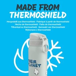 Ion8 Leak Proof Kids' Water Bottle, Vacuum Insulated Steel, 320ml (11oz), Our Planet 13 Ion8 Leak Proof Kids' Water Bottle, Vacuum Insulated Steel, 320ml (11oz), Our Planet