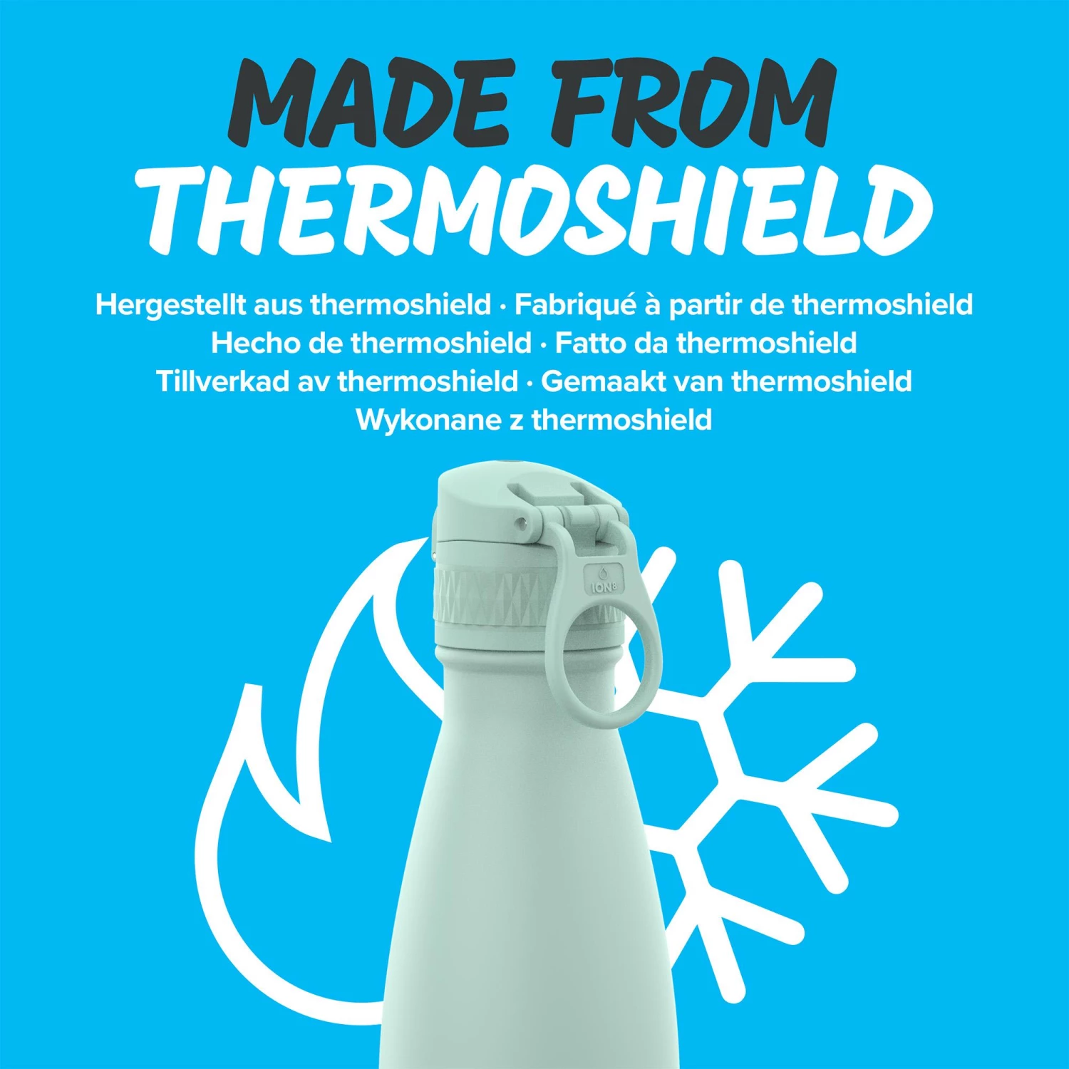 Ion8 Leak Proof Water Bottle, Vacuum Insulated Stainless Steel, 280ml (10oz), Sonic 5 Ion8 Leak Proof Water Bottle, Vacuum Insulated Stainless Steel, 280ml (10oz), Sonic