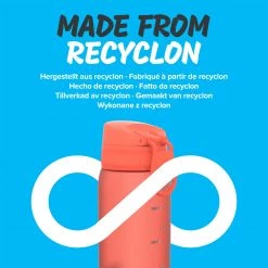 Ion8 Leak Proof Kids' Water Bottle, BPA Free, Coral, 400ml (13oz)