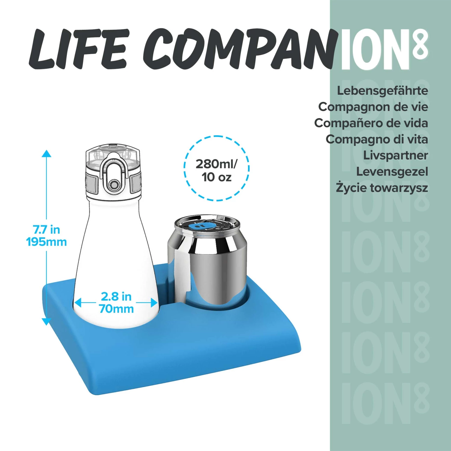 Ion8 Leak Proof Water Bottle, Vacuum Insulated, Chestnut Meadow Floral, 280ml 4 Ion8 Leak Proof Water Bottle, Vacuum Insulated, Chestnut Meadow Floral, 280ml